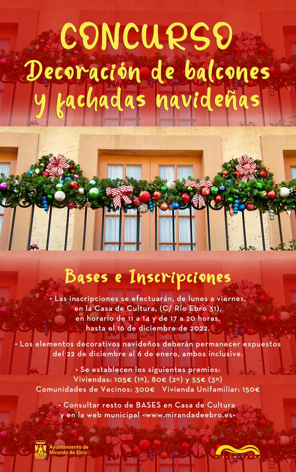 Concurso decoración de balcones y fachadas navideñas Ayuntamiento de